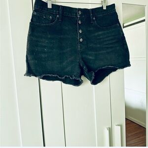 J Crew Black Jean Shorts Button Fly Women's Shorts Size 29